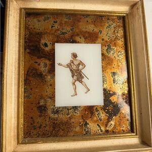 VTG Grecian Framed Classical Art Print with Gold Frame